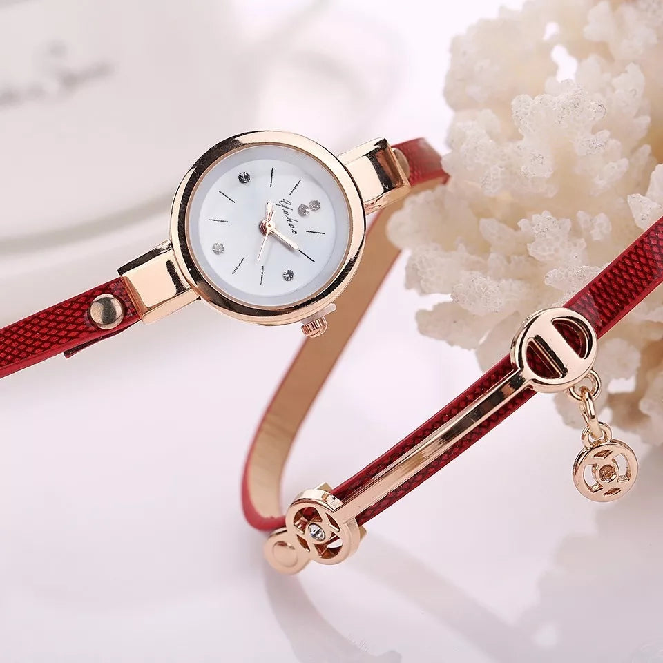 Reloj Pulsera Cuero Para Dama - ¡OFERTA LIMITADA 40% OFF!